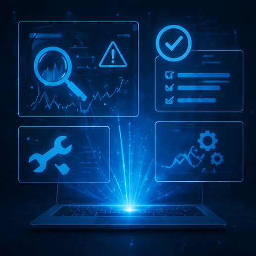 AI monitoring dashboard visualization